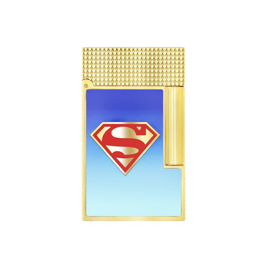 S.T. DUPONT LINE 2 LIGHTER SUPERMAN DC COMICS BLUE