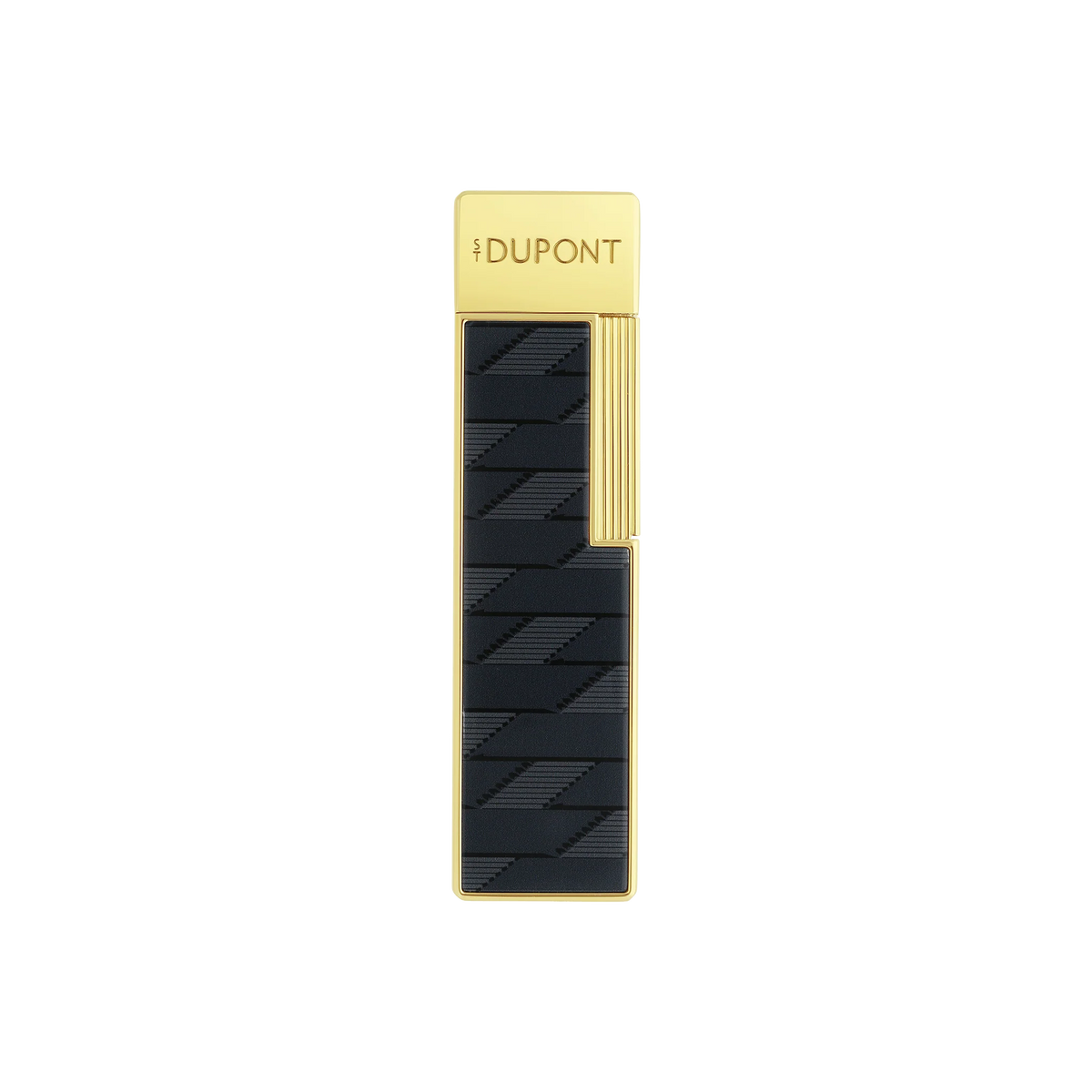 ST. DUPONT TWIGGY LACQUERED LIGHTER MONOGRAM 1872 BLACK
