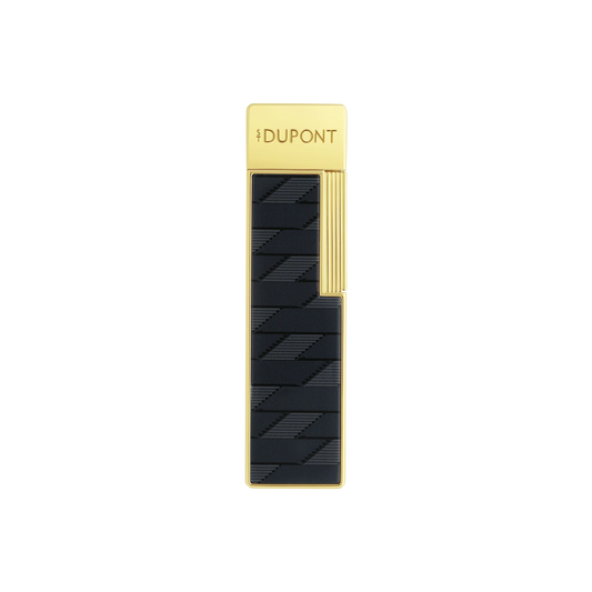 ST. DUPONT TWIGGY LACQUERED LIGHTER MONOGRAM 1872 BLACK