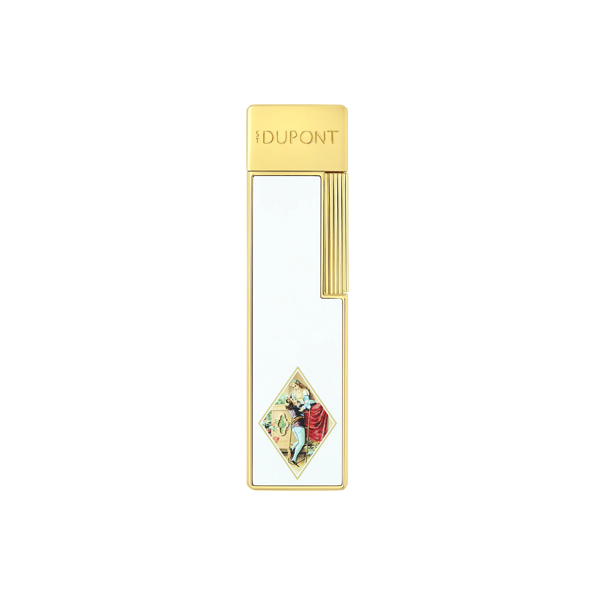 S.T DUPONT TWIGGY LACQUERED LIGHTER ROMEO Y JULIETA WHITE