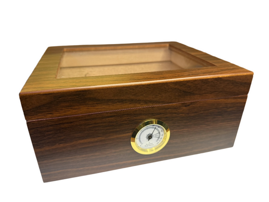Wood Glass Roof Humidor