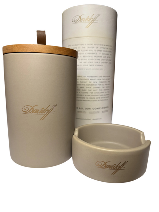 Davidoff Jar and Ashtray Set