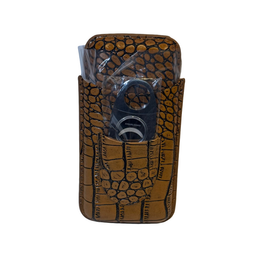 THREE FINGERS LEATHER CIGAR CASE